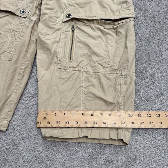 BDG Y2K Baggy Cargo Cropped Pants Womens 34 Brown Tan Cotton Utility Outdoor - Picture 11 of 16